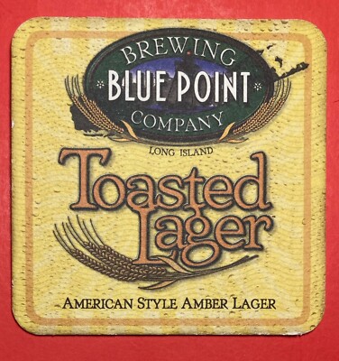 BLUE POINT BREWERY LONG ISLAND NY 4 INCH SQUARE BEER COASTER BEST JUDGED