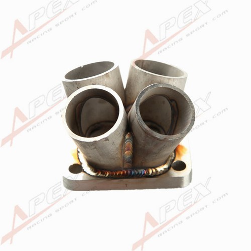 Cabezal de colector de 4 cilindros 4-1 brida de acero inoxidable T3 T3/T4 - Imagen 2 de 5