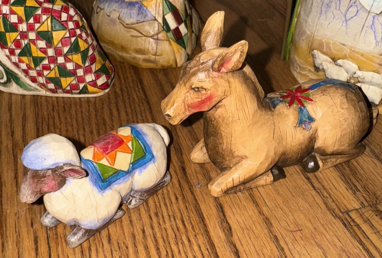 2003 Jim Shore Nativity Set w/ Manger Heartwood Creek 10 Piece