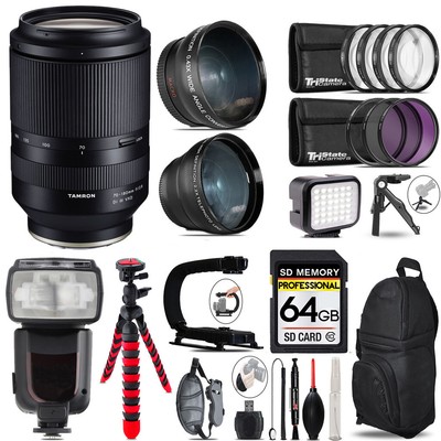 Tamron 70-180mm f/2.8 Di III VXD Lens for Sony+ LED Light +Tripod -64GB Kit