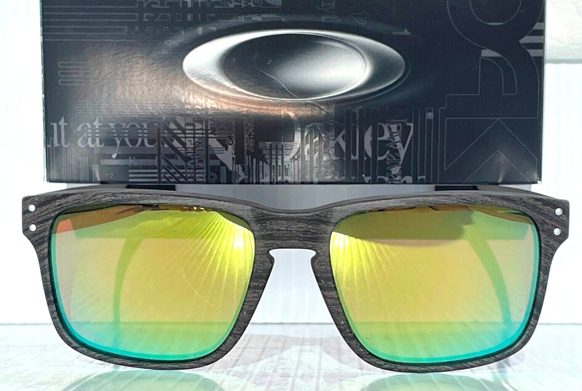 NEW Oakley HOLBROOK MIX Woodgrain POLARIZED Galaxy Gold Fire
