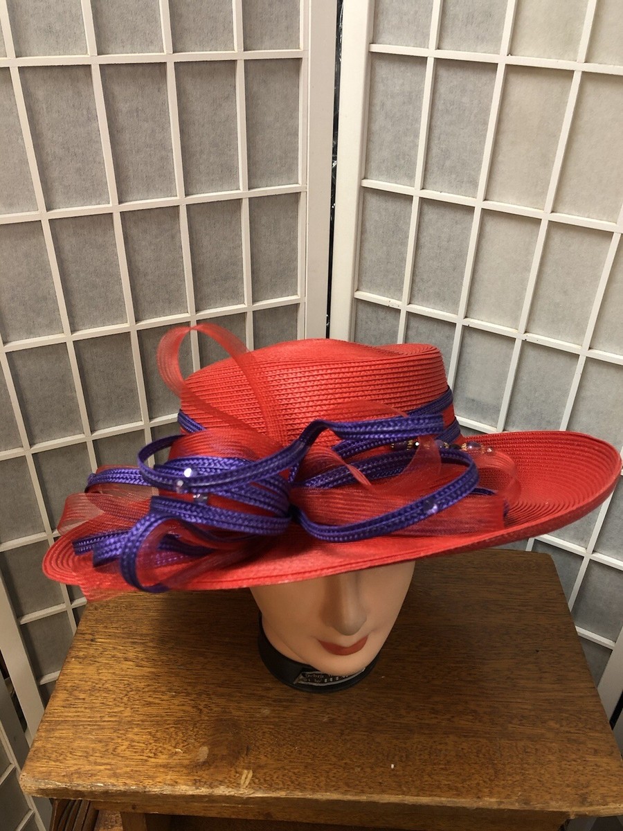 Scala, sun hat, red, Straw, Decorated with pin.: 0A1A1958.jpg?v=1748905529&  main image 4