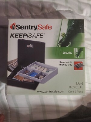 Sentrysafe KeepSafe DS-1 Portable Security Safe With Key Lock & Money Tray Black