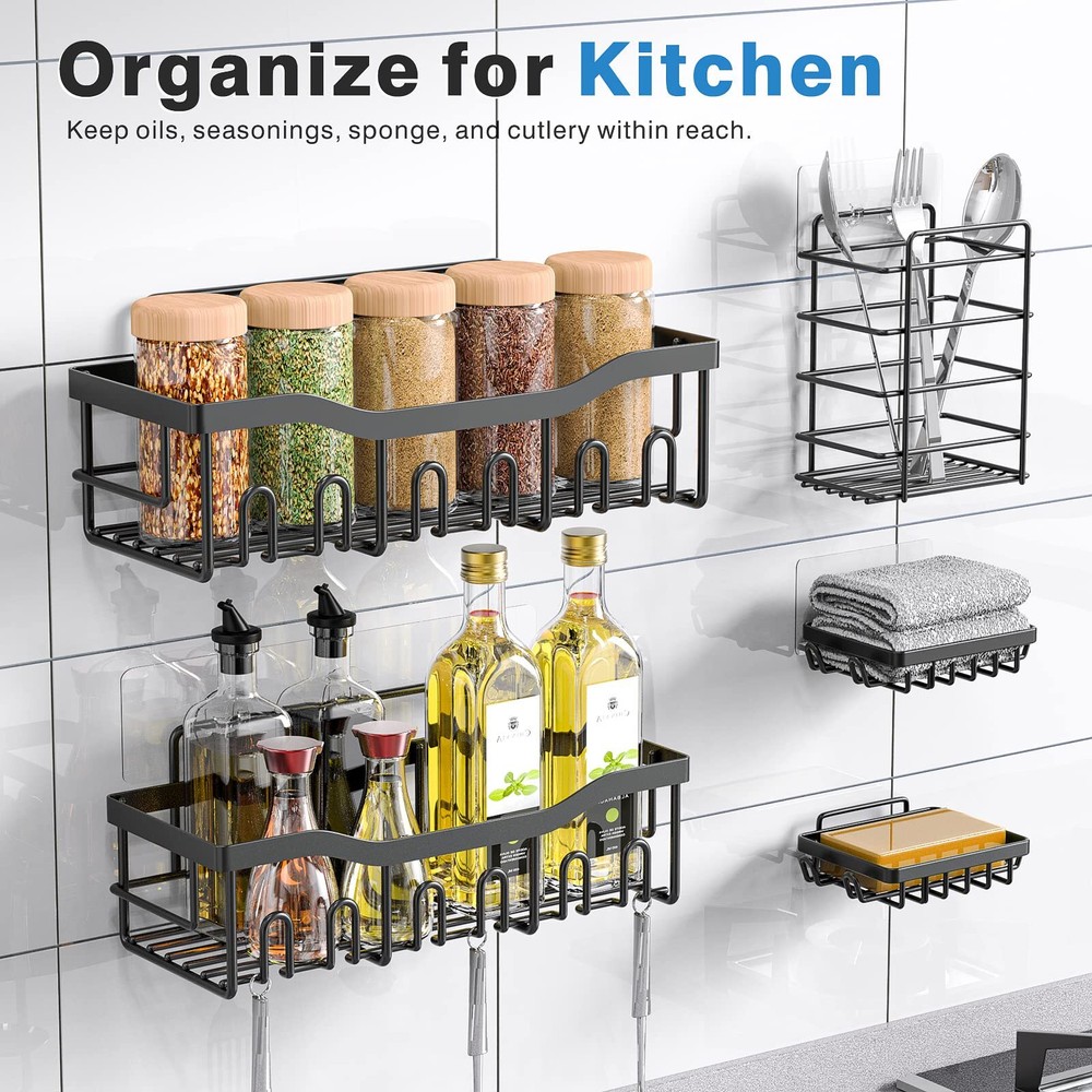Shower Caddy 5 PackAdhesive Shower Organizer for Bathroom Storage&Home Decor&...