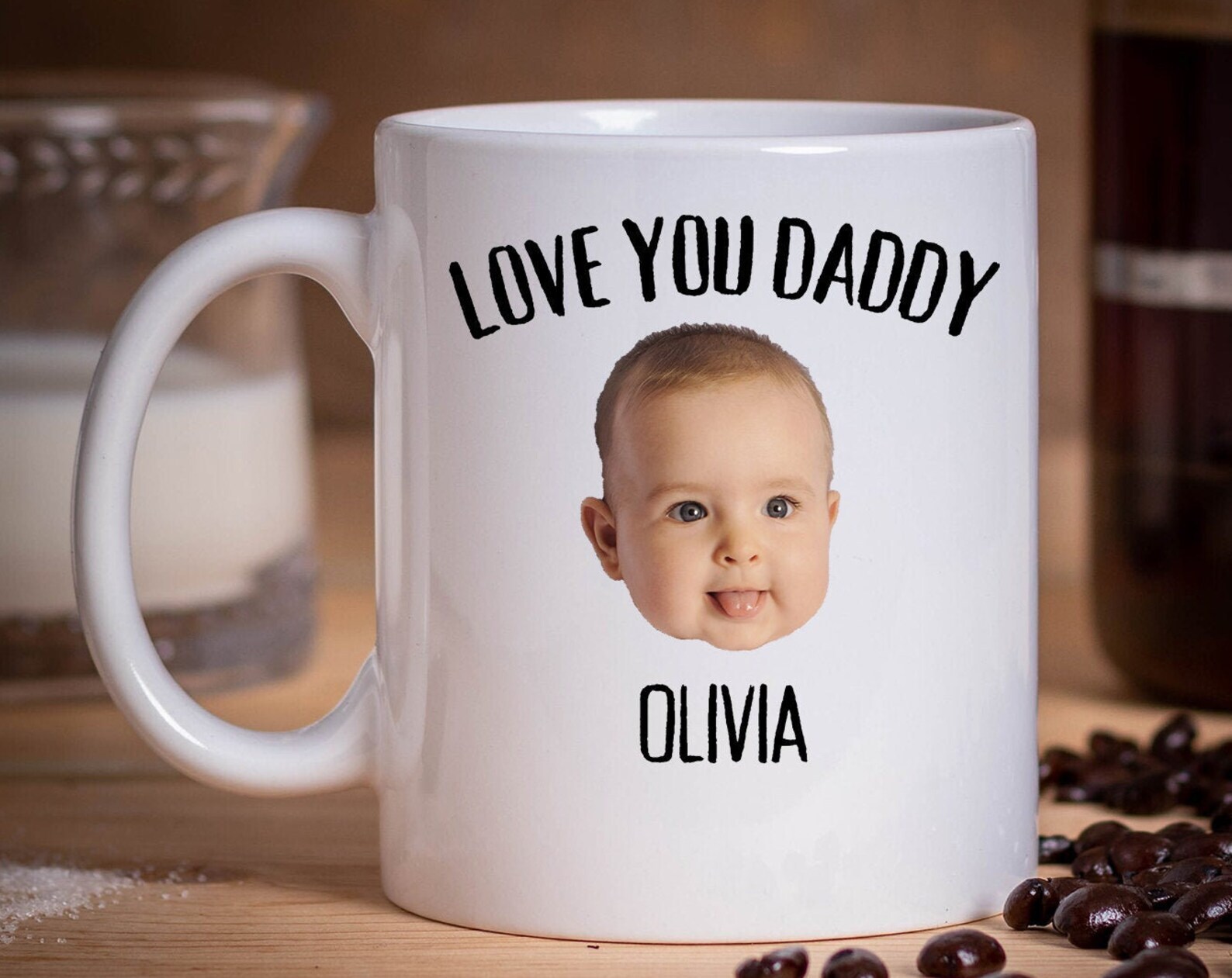 Baby Photo Mug For Dad Custom Photo Mug Personalized Baby Face Mug Mug For New