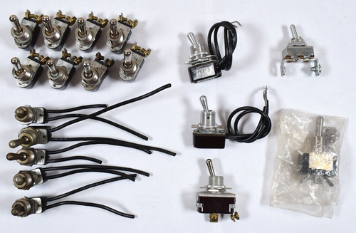 15x Vtg Metal On Off Toggle Switches Industrial Steampunk Custom Gear ...