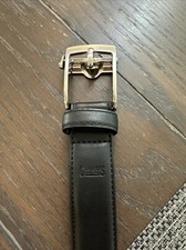 Chaps Boys Black Leather Adjustable Dress Belt