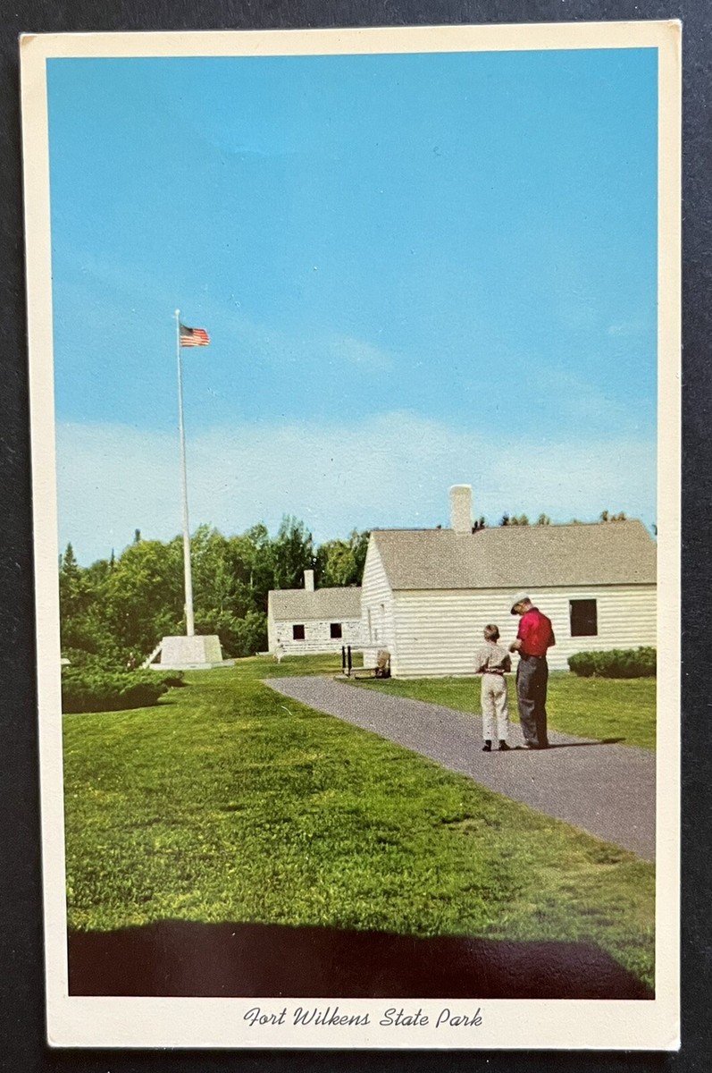 Vintage FORT WILKENS STATE PARK COPPER HARBOR MICHIGAN Postcard
