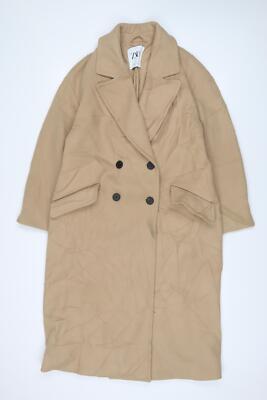 Zara Damen Mantel beige Größe S geknöpft