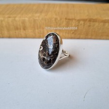 Turritella Agate Gemstone Ring 925 Sterling Silver Gift For Mothers Ring PG5537