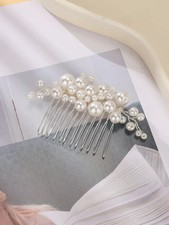 Pearl Hair Comb Women's Bridal Wedding Side Comb Hair Ornament Accessory