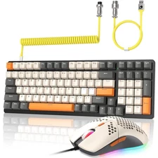 ZIYOULANG K3 Mechanical Gaming Keyboard and Mouse Combo - 98Key RGB Backlit B...