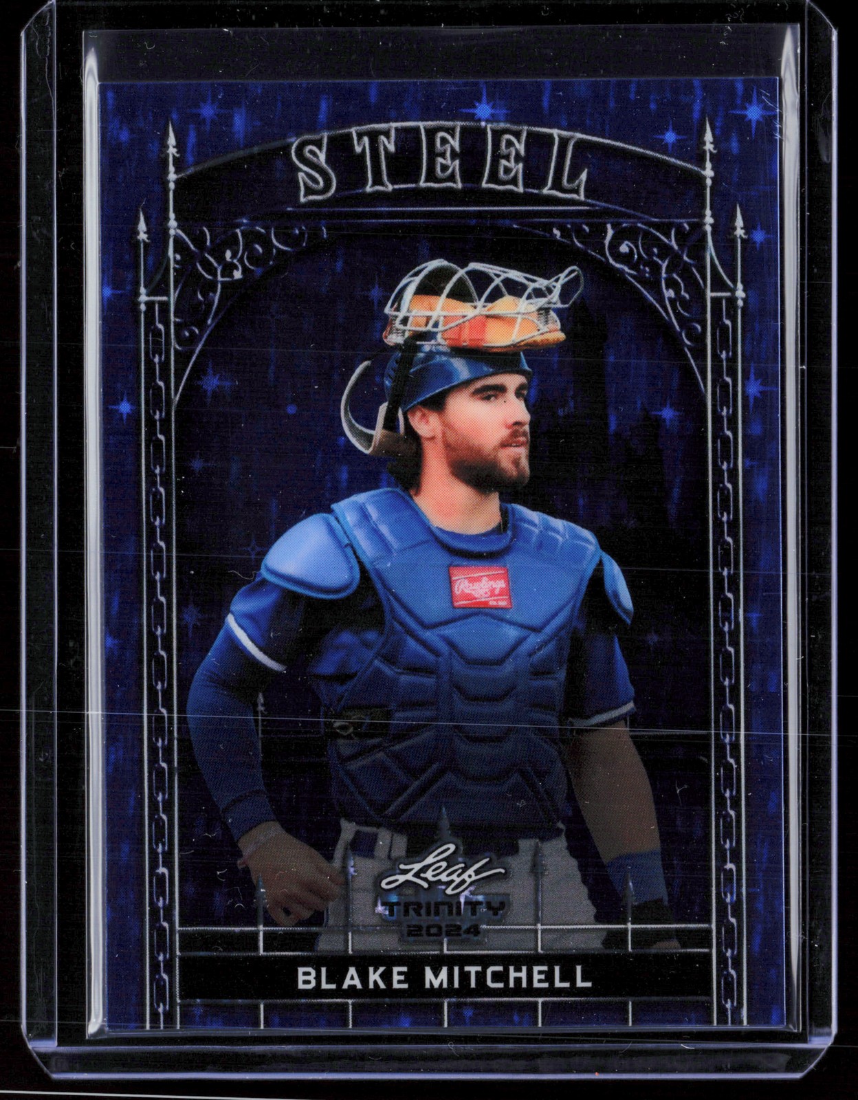 2024 Leaf Trinity Mega Box #S-6 Blake Mitchell Steel Lava Foil Blue