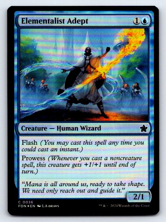 Elementalist Adept 36 Common Foundations Magic: The Gathering Foil