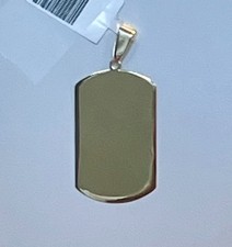 Ciondolo targhetta cane in oro giallo 14 kt