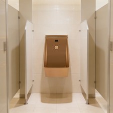 Hidden Wall Mount Sensor Urinal Automatic Sensor Urinal Toilet for Men Rose Gold