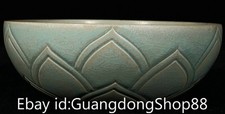 7.2" Marked Old Chinese Ru Kiln Porcelain Dynasty Palace Lotus Flower Bowl Bowls