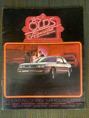 vintage 1985 Oldsmobile GM Models Cutlass Toronado Car Brochure Catalog 8"x10"