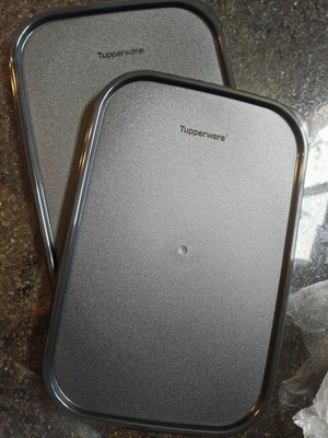 Tupperware NEW GET 2 Modular Mates Replacement Rectangle Seals Lids black #1610