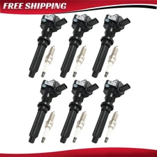 6 Pack Ignition Coil and Spark Plug For 2014-2019 Land Rover Range Rover 3.0L V6