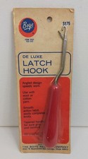 Vintage Boye Needle Company Latch Hook 7437 Factory Sealed Red Wooden Handle