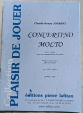 Claude-Henri JOUBERT Concertino molto partition pour violon et piano