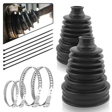 CV Boot with 4 Stainless Steel Clamps  6 Cable Ties,Waterproof  2PCS