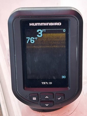 Humminbird PiranhaMAX 197c DI Fishfinder HEAD UNIT and BASE - TESTED and WORKS