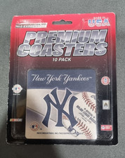 New York Yankees PREMIUM SET OF 10 Coasters BAseball MLB Licensed  2010