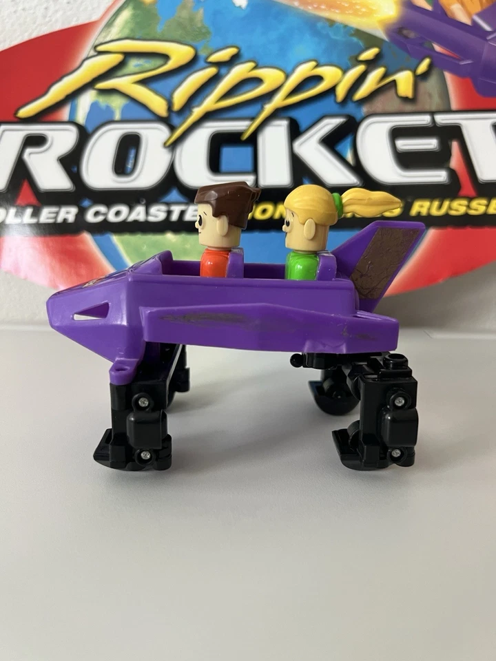 Knex Rippin Rocket Roller Coaster Purple Car w/ Figures ~ K'nex Replacement Part - Image 2 of 3
