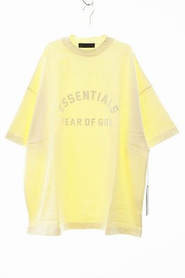 FOG ESSENTIALS T-Shirt Yellow L Size Logo Cotton Used Authentic Japan