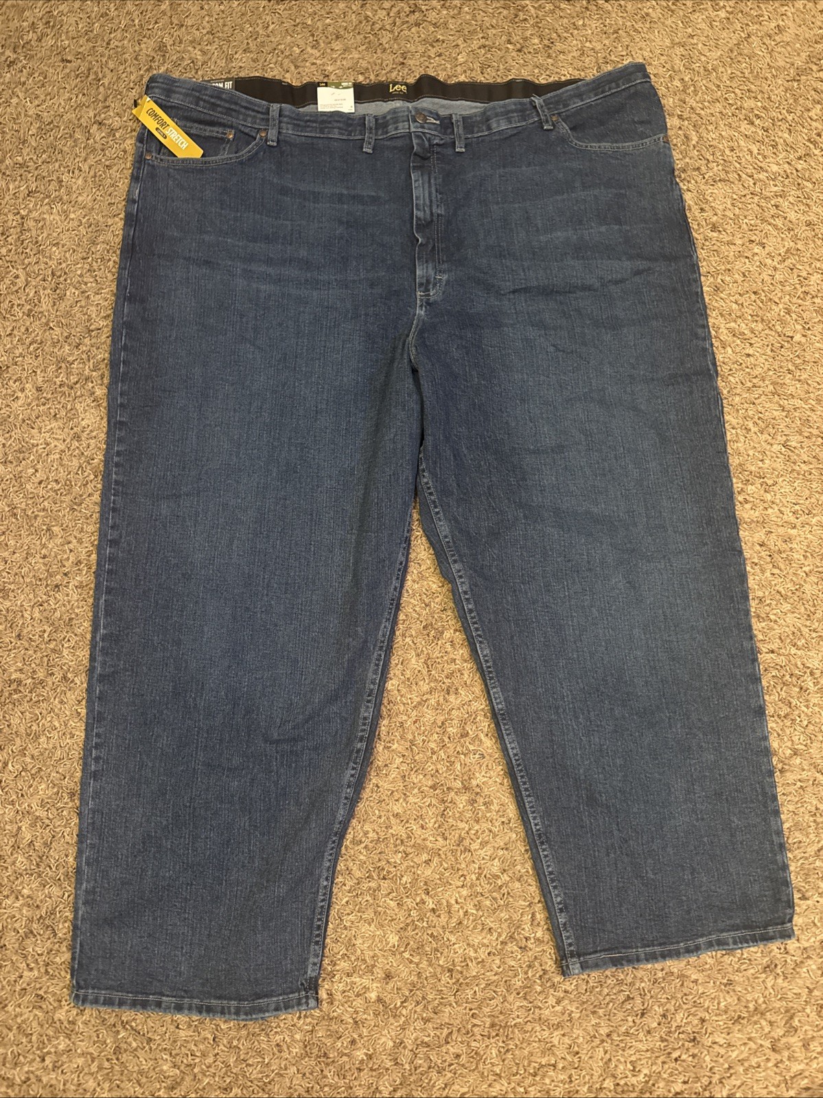 NWT! Lee Custom Fit Loose Comfort Stretch Jeans 56x32 Medium