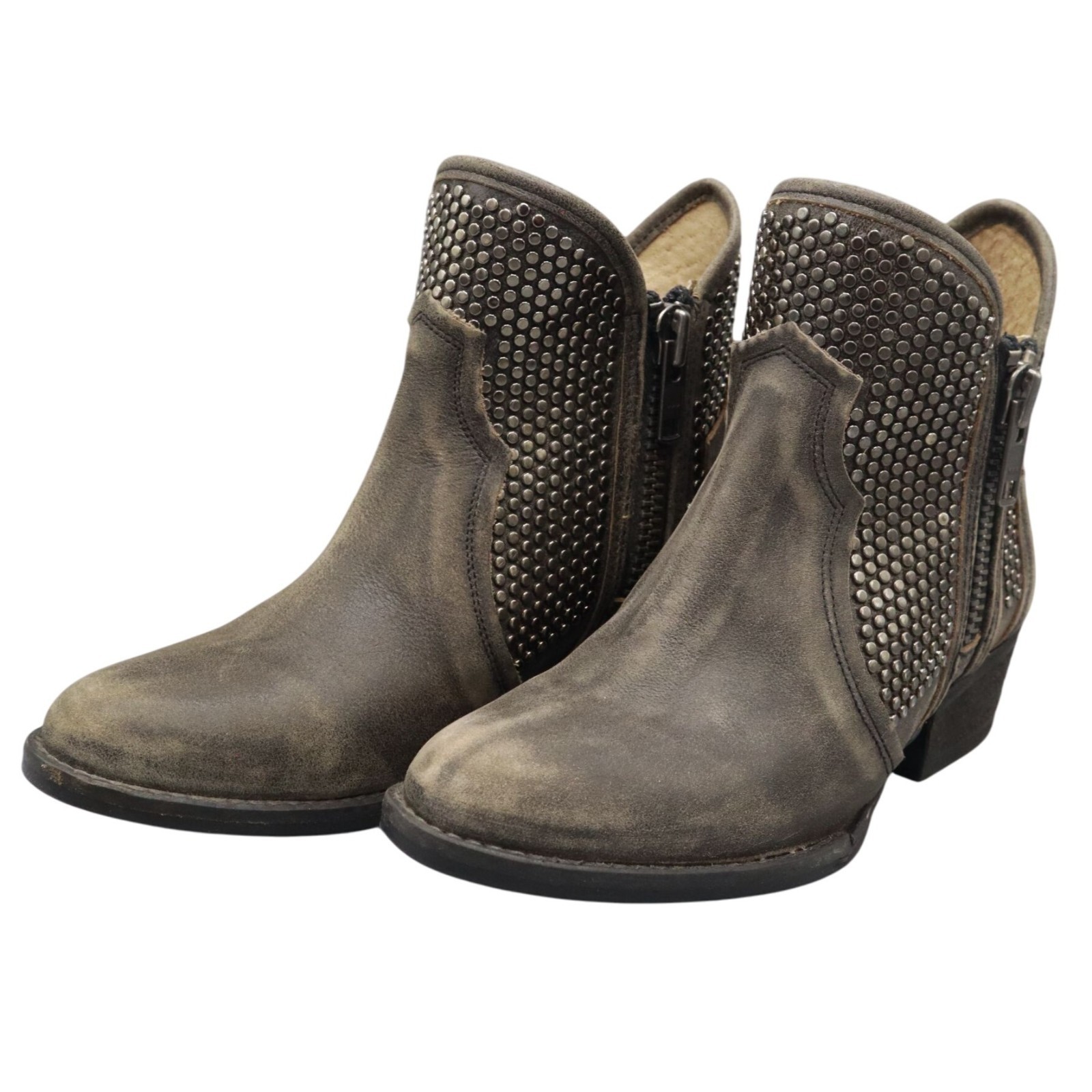 Circle G Womens Distressed Brown Leather Boho Cowgirl Boots Size 7.5