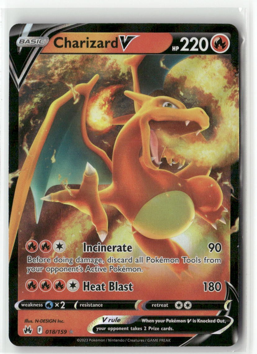 Charizard V 018/159 Holo V Rare Crown Zenith Pokemon Near Mint