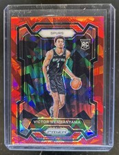 2023-24 Panini Prizm Victor Wembanyama Prizm Red Ice Rookie RC #136 Spurs