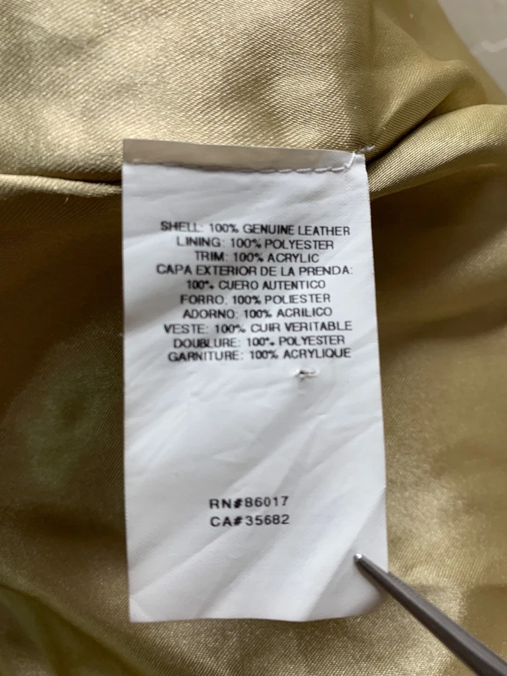 Casaco de pele sintética vintage raro Bebe Penny Lane camurça tamanho pequeno bronzeado - Imagem 4 de 4