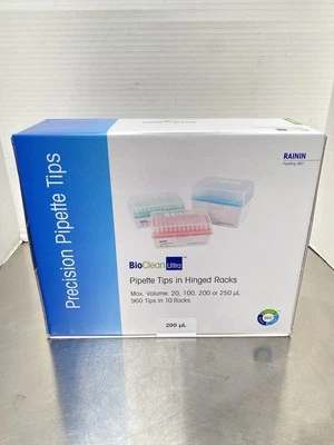 (960) RAININ 30389240 Bio Clean Ultra Precision Pipette Tips LTS 200µL, 10 Racks