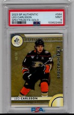 2023-24 Upper Deck Sp Authentic Spectrum Fx Gold Bounty 40/50 Psa 9 Leo Carlsson