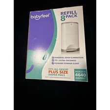 Babyfeel Diaper Pail Refill Bags 6 Pack Compatible With Dekor Plus Size