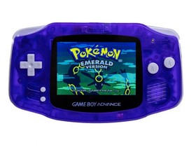 Nintendo Game Boy Advance IPS V5 Screen USB-C Charge Upgrade Transparent Purple