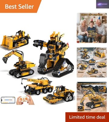 Fernbedienung & App-fähiger 5-in-1 Roboter Bausatz - perfektes Geschenk für Jungen