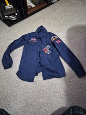 Boy Scouts Of America Size 14 Long Sleeve Shirt With Patches