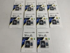 Lot of 10 TeamGroup Elite A1 Micro SDXC UHS-I U3 V30 128 GB SD Card