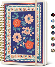 Lined Spiral Notebook Journal for Women A5 5.8"  8.3" , Cute Hardcover Notebook