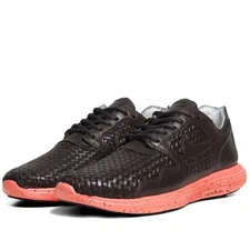 NEW Nike Lunar Flow Woven Leather Shoe Black Tea Mango Chukka 559969-220 Size 10