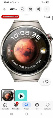 Huawei Watch 4 Pro, Lte E-sim,Smartwatch Titan Silber 48 mm Android iOS
