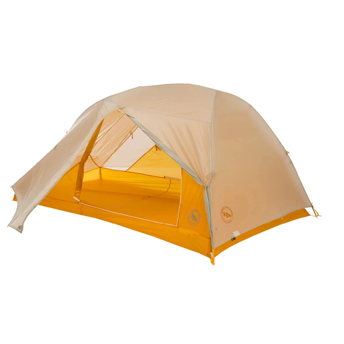 Big Agnes Tiger Wall UL2 2P backpacking tent Orange White with Footprint