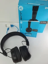 JLAB Black Wired STUDIO on Ear Headphones Cloud Foam, Sound & Comfort 