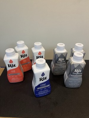 Rit Stofffarbe Restposten x7 Coral Frost Grey Indigo Allzweck & DyeMore