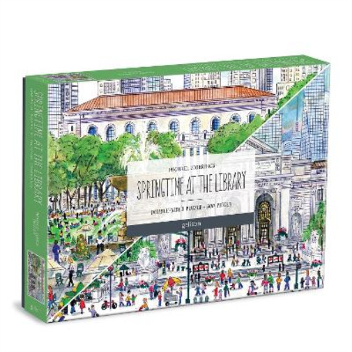 Michael Storrings Springtime at the Library 500 Piece Double-Sided Puzzle 4690₽